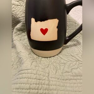 OREGON “Salem w/Heart Stoneware Coffee Mug” Size 14oz Black/Red by DEMDACO NEW